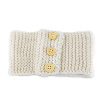 Bandeau Laine Vintage Blanc - Sarah